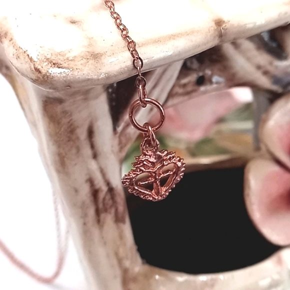 Virgins Saints & Angels Rose Gold-tone Dainty Necklace Chain NEW - Picture 10 of 12